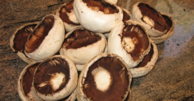 פטריות ממולאות בחציל