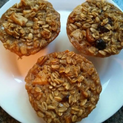 מאפינס שיבולת שועל עם בננות ותפוחים