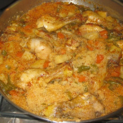 עוף עם ירקות ובורגול