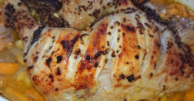 עוף עם בטטה בשום ודבש