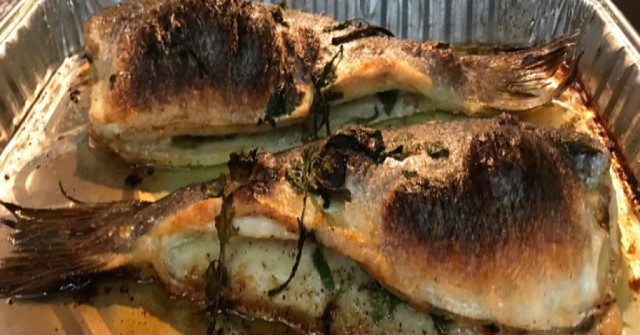 דג לברק בתנור