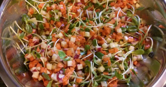 סלט גזר וצנוניות