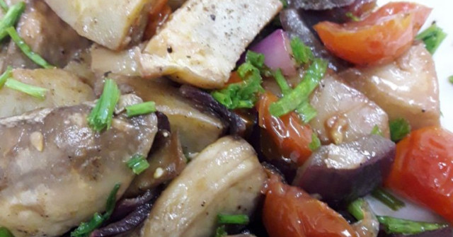 סלט ארטישוק  ופטריות