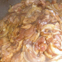 שווארמה פרגית ברוטב טריאקי וכרוב