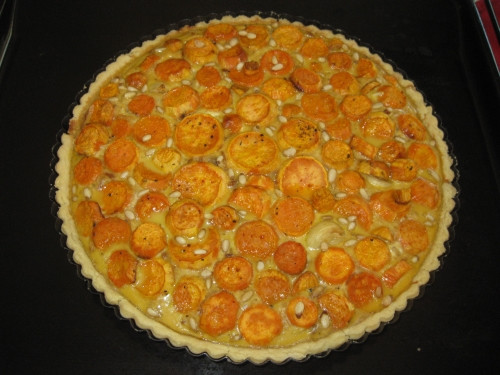 קיש בטטה וגבינת עיזים