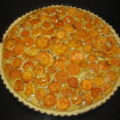 קיש בטטה וגבינת עיזים