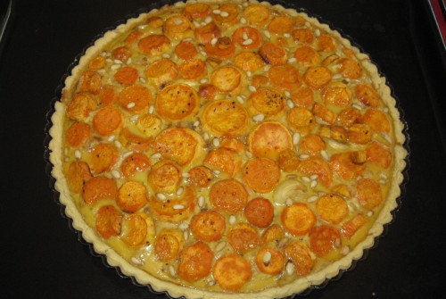 קיש בטטה וגבינת עיזים