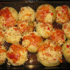 תחתיות ארטישוק ממולאות בבורגול וירקות