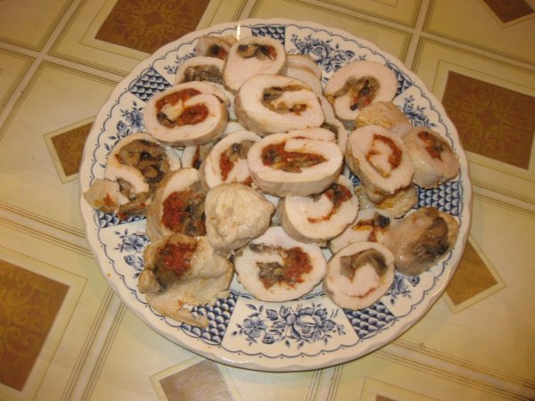 חזה עוף ממולא בפטריות