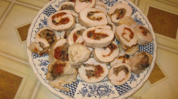 חזה עוף ממולא בפטריות