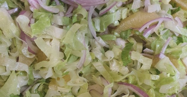 סלט חסה ותפוז