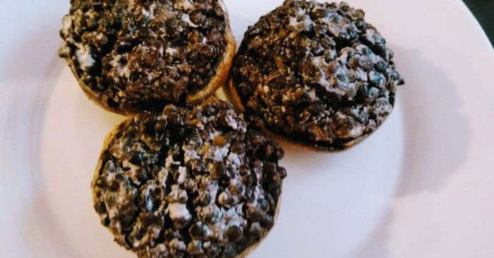 פטריות ממולאות בעדשים