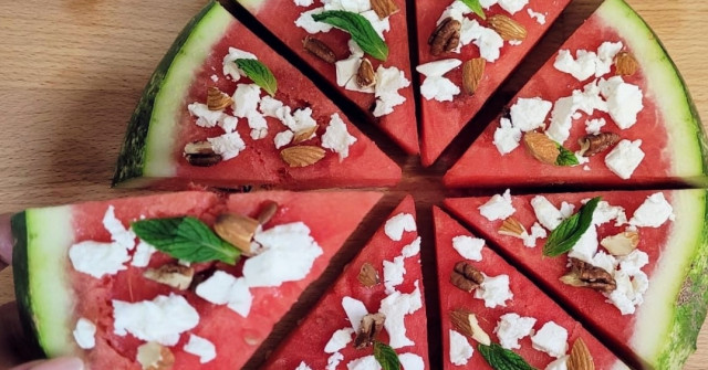 צורה מושלמת להגיש אבטיח