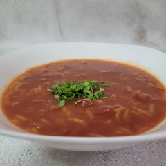 מרק עגבניות עם אורז מהיר